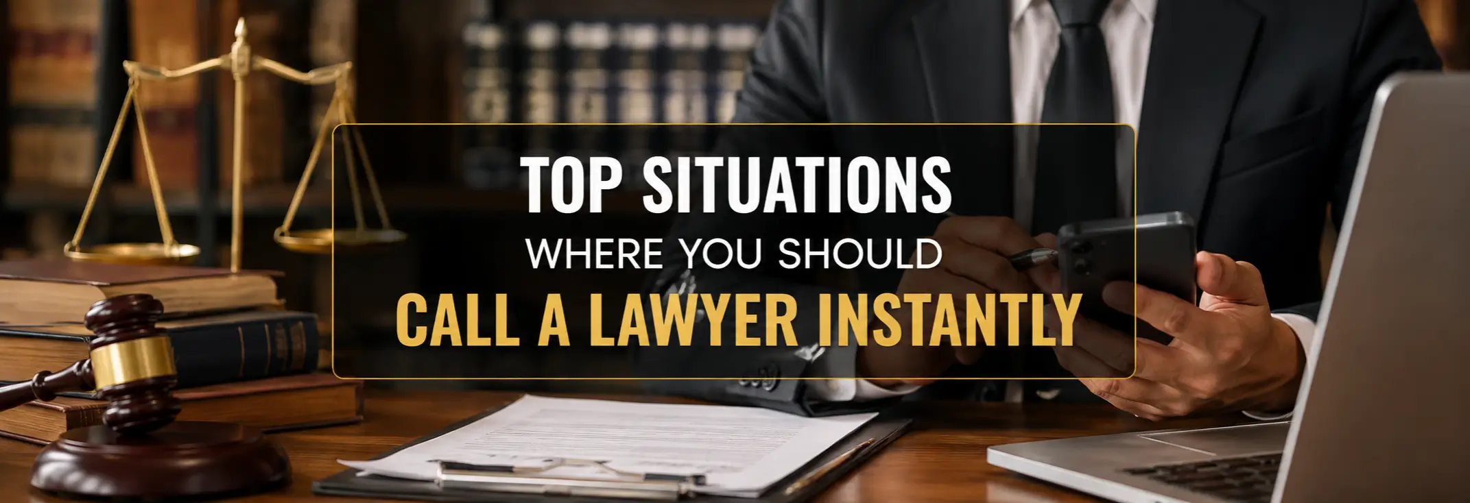 Top Situations Where You Should Call a Lawyer Instantly