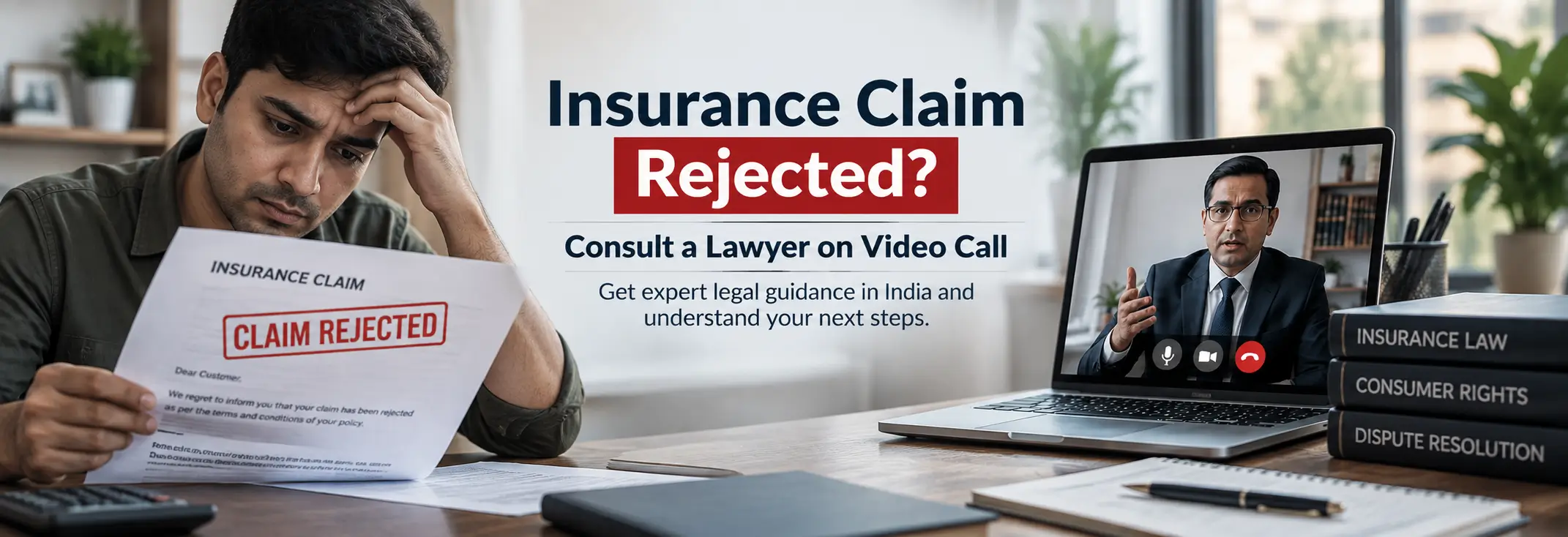 Insurance claim rejected in India lawyer consultation
